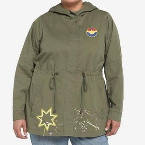 HER Universe Marvel Ms. Marvel Patch Girls Anorak Jacket size XL